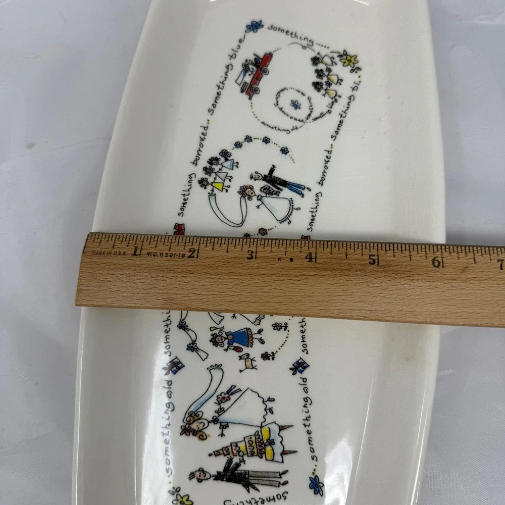 Spose Made in Italy Wedding Something Old Something New Ceramic Serving Platter